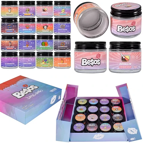 Besos 16oz Glass Jars Wax Box