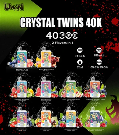 Uwin Twins Crystal 40000 Puffs يمكن التخلص منها vape